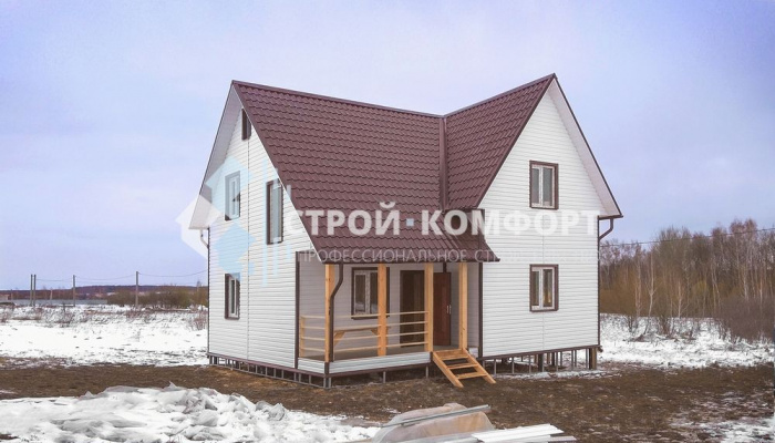 Каркасный дом 8x9 в  Тульской области, д Краснополье - фото проекта от компании Строй-Комфорт