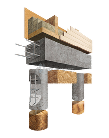 Свайно-ростверковый бетонный армированный фундамент