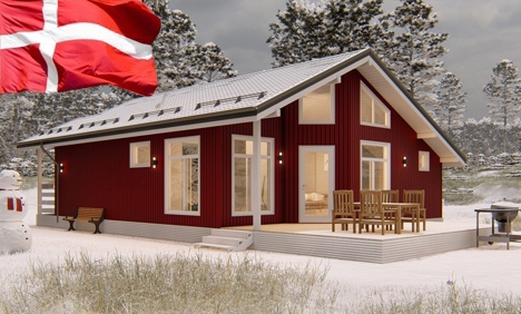 Проект в скандинавском стиле "Орхус" площадь до 100 м2, 3 спальных места. "Строй-Комфорт" Тула.