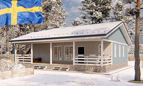 Проект шведского дома "Юрсхольм". Проектирование и строительство под ключ по каркасной технологии от компании "Строй-Комфорт" Тула.