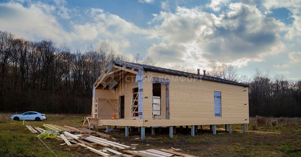 Строительство дома в стиле "Барнхаус", Тульская область. - фото и отзыв Заказчика о компании "Строй-Комфорт" Тула.